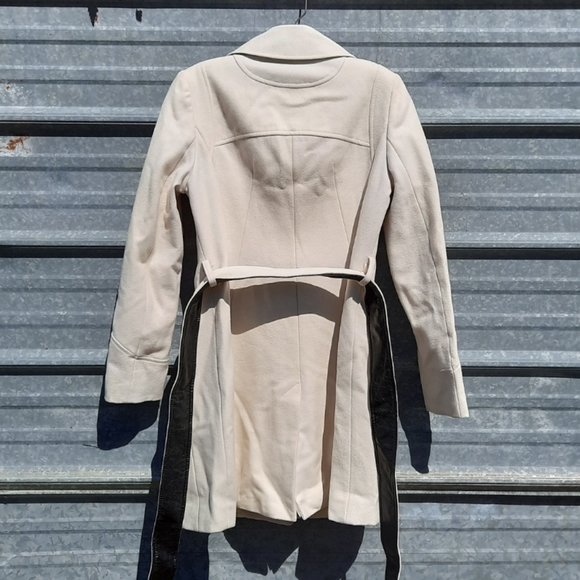 DKNY Double Breasted Pea Coat With Belt - Picture 6 of 17